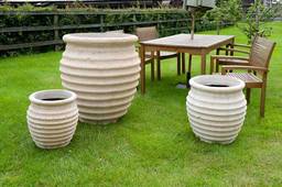 Garden pots and plants