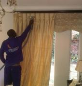 Onsite curtain cleaning