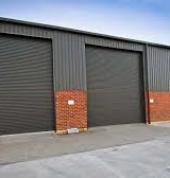Solid Charcoal Grey Powder Coated Roller Shutter Door