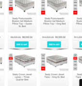 Sealy Posturepedic beds and mattresses