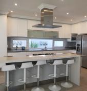 White High Gloss with Quartz worktops