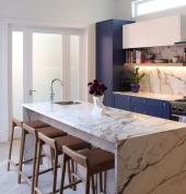 Blue and White Transitional Kitchen | Tamboerskloof, Cape Town