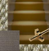 Sisal Runner with Brass Stair Rods