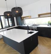 New Modern Kitchen with Quartz Countertops in Brettenwood Estate
