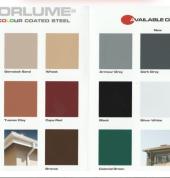 Available colors seamless gutters