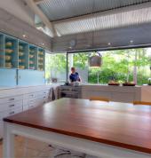 Kitchen and furniture design in this contemporary barn-house by Marcus Smit Architects