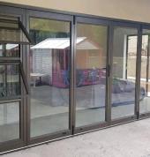 Aluminium stacker door