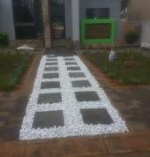 Block paving walkway