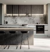Stone age kitchen trends. Strongly veined marble, the busier the better for unmissable luxury and next level style. Marble is a must.