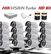 HikVision 16 Ch Turbo HD Kit - Embedded DVR - 16 x HD720P Camera - 1TB HD - 200m Cable