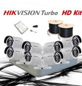 HikVision 8 Ch Turbo HD Kit - Embedded DVR - 8 x HD720P Camera - 1TB HD - 100m Cable