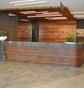 reception counters done by Granite Objects
