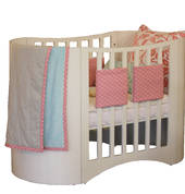 Beeno cot. Stunning curved sides, available in a range of colours