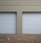 Aluzink White Slat Single Doors