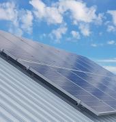 Solar panels installed on the roof