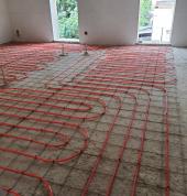 Hydronic system, laying of pipes