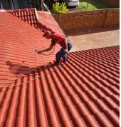 Roof coating application.