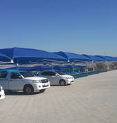 One of our recent projects completed - Hanging domed shadeport structures