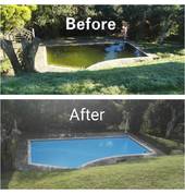 Pool repairs and painting.