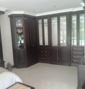 Supawood stained to dark Mahogany