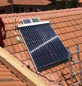 With a split system installation we use your existing geyser and convert that to a solar geyser. You still have electric backup and a timer on your existing geyser for those cloudy and rainy days when there is no sun.