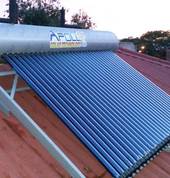 This geyser operates exactly like your existing electrical geyser, except that the sun heats the water during the day. It comes standard with a timer that only come on, twice a day, at set times to determine the water temperature and if the need arrives i