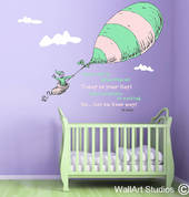Dr Seuss, Oh the places you go wall art sticker