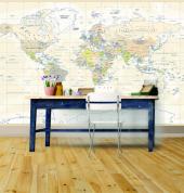 Wall map wall mural