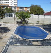 Pool paving at House Hendricks