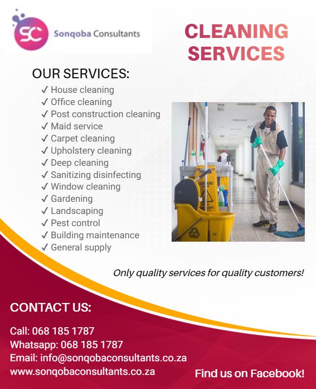 Sonqoba Consultants Cleaning Contractors & Services Homeimprovement4U