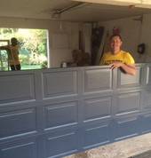 Installing a new double steel sectional door