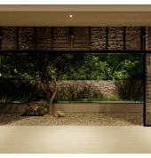 Internal courtyard of family home.