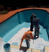 Pool Lining in Progress