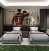 House N- The Hills Soccer themed childrens bedroom