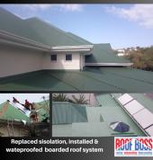 Replacement of sisolation, roof maintenance and repairs, installation and waterproofing of boarded roof system