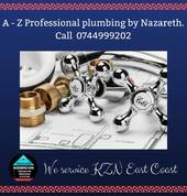 Plumbing inside, outside and underground Nazareth in Durban and surrounding areas, from Pietermaritzburg to Amanzimtoti