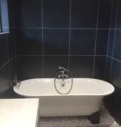 Free standing bath installed on a full bathroom renovation we did.