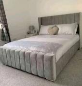 Paneled sleigh and basebed without matress all sizes R6499