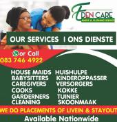 We do placement for Housekeepers Nannies Baby sitters Caregivers Drivers For both full time & part time. For more information get intouch with Susan
