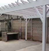 gazebo and braai stand on concrete slab