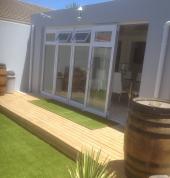 Ext Entertainment ,wooden deck,aluminium stack doors etc.
