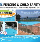 SANC compliance PVC swimming pool fencing & self-closing safety gates