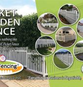 Various PVCVPicket fence styles, heights, slat spaces and capping with matching gates