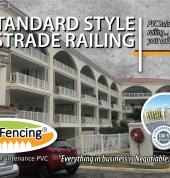 SANS 10400-D compliant PVC balustrades, standard style