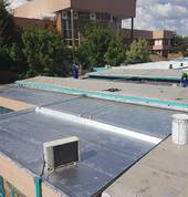 3. This project was done in Jabulani Civic cntre,Johannesburg.Waterproofing painted silver