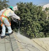 Spray Coating of roofs