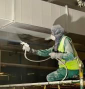 Spray Painting of Ceilings and Soffits