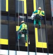Rope Access Painting; PicBel Parcade