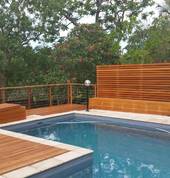 Pool decking, screens and balustrade