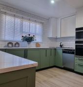 The client wanted calacatta tops because of its quality.it is extremely thick ,stain resistant and scratch resistant .The color will meet your food preps needs.